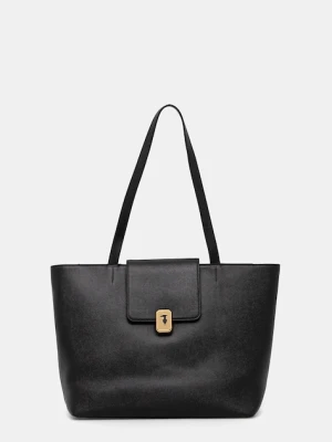 Trussardi torebka skórzana kolor czarny Z605E106078N