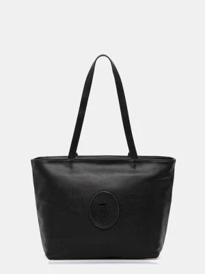 Trussardi torebka skórzana kolor czarny Z644E006025N