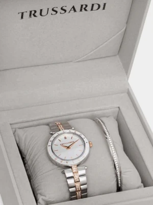Trussardi zegarek i bransoletka kolor srebrny R2453145507