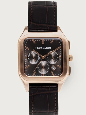 Trussardi zegarek męski brązowy