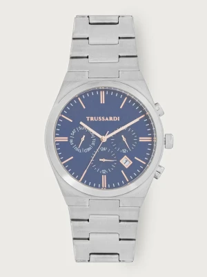Trussardi zegarek męski srebrny