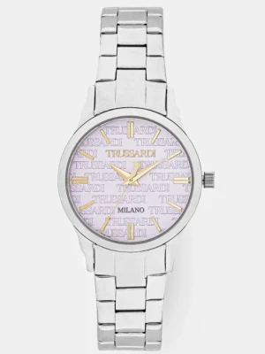 Trussardi zegarek T-BENT damski kolor srebrny R2453141508
