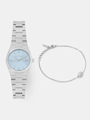Trussardi zestaw zegarek i bransoletka damskie T-MILANO