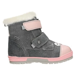 Trzewiki ocieplane Bartek 84007 70 dla dziewcząt popielato różowe 8400770
