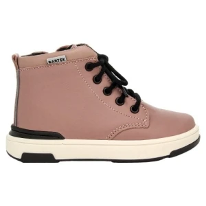 Różowe trzewiki dla dziewczynki z czarnymi sznurowkami Bartek 1112106