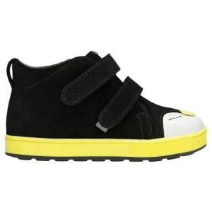 Czarne trzewiki Bartek na żółtej podeszwie 1356805