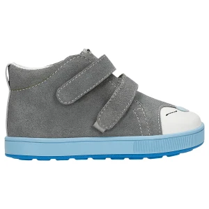 Szare trzewiki Bartek na niebieskiej podeszwie 1356804