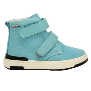 Turkusowe trzewiki Bartek 1198505 z połączenia skóry welurowej i licowej 1198505