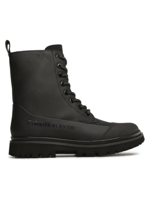 Trzewiki Calvin Klein Jeans Chunky Combat Laceup Boot Rub YW0YW01066 Czarny