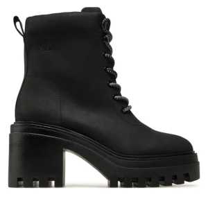 Trzewiki Calvin Klein Jeans Chunky Heeled Zip Boot Lth YW0YW01548 Czarny