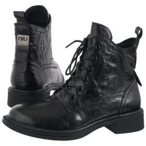 Trzewiki Czarne V442-00816-01BLA (VE889-a) Venezia