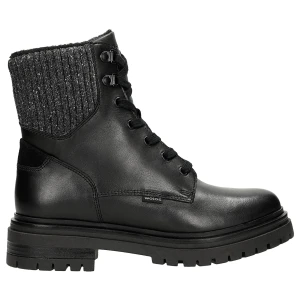 Czarne trzewiki damskie ze skarpeta 64149-81 Wojas