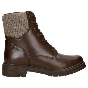 Ciemnobrązowe trzewiki damskie ze skarpeta 64159-82 Wojas