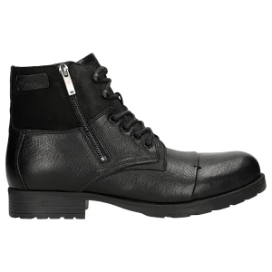 Czarne męskie workery z łączonych skór 8234-71 Wojas