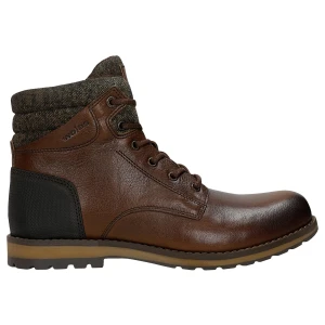 Brązowe ocieplane workery męskie na zime 24105-52 Wojas