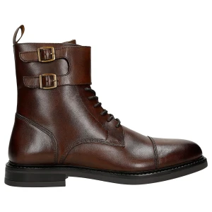 Brązowe skórzane trzewiki męskie 24139-53 Wojas