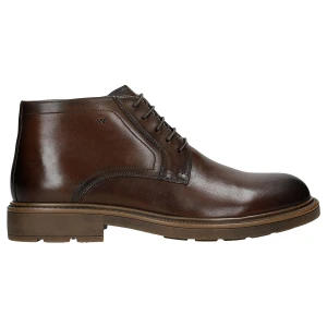 Brązowe trzewiki męskie ze skóry licowej 24130-52 Wojas