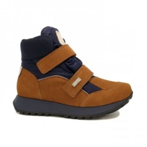 Trzewiki ocieplane Bartek dla chłopców brązowo granatowy w 17165005 p46787