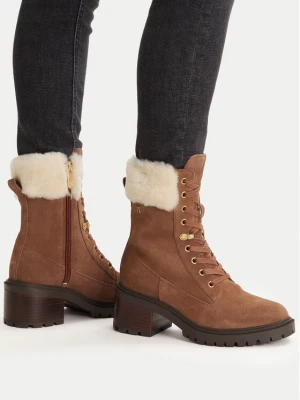 Trzewiki Tommy Hilfiger Th Shearling Lace Up Boot FW0FW08999 Brązowy
