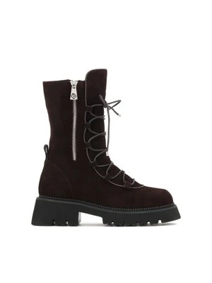 Trzewiki z suwakami i ozdobnym sznurowaniem Kazar
