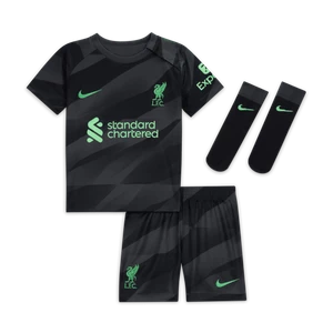 Trzyczęściowy strój dla niemowląt i maluchów Nike Dri-FIT Liverpool F.C. Goalkeeper 2023/24 - Szary