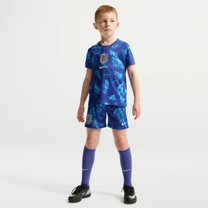 Zdjęcie produktu Trzyczęściowy strój piłkarski dla małych dzieci Nike Anglia Stadium Goalkeeper 2026 – replika - Niebieski