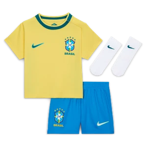 Trzyczęściowy strój piłkarski dla niemowląt i maluchów Nike Brazylia Stadium 2026 (wersja domowa) – replika - Żółty