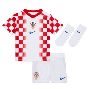Trzyczęściowy strój piłkarski dla niemowląt i maluchów Nike Chorwacja Stadium 2026 (wersja domowa) – replika - Biel
