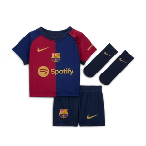 Trzyczęściowy strój piłkarski dla niemowląt i maluchów Nike FC Barcelona Stadium 2024/25 (wersja domowa) – replika - Niebieski