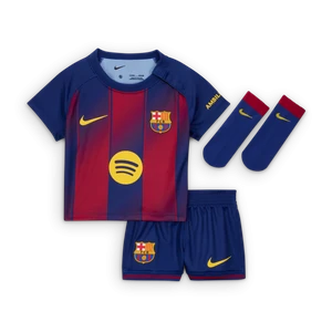 Trzyczęściowy strój piłkarski dla niemowląt i maluchów Nike FC Barcelona Stadium 2025/26 (wersja domowa) – replika - Niebieski