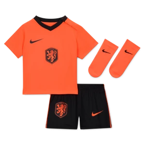 Trzyczęściowy strój piłkarski dla niemowląt i maluchów Nike Holandia Stadium 2026 (wersja domowa) – replika - Pomarańczowy