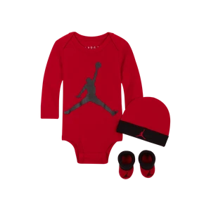 Trzyczęściowy zestaw dla niemowląt Jordan (0–12 M) - Czerwony