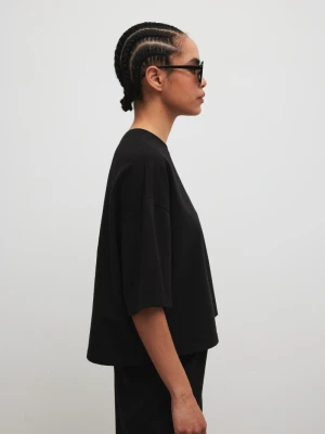Tshirt typu oversize w kolorze BLACK - GALAXY-S/M Marsala
