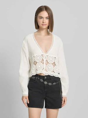 Tunika o pudełkowym kroju z szydełkowymi detalami model ‘NADIA’ Only