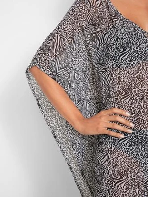 Tunika plażowa ze zwiewnego szyfonu bonprix