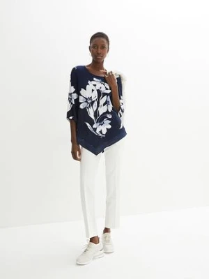 Tunika shirtowa w roślinny wzór bonprix