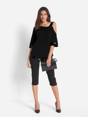 Zdjęcie produktu Tunika shirtowa z cekinami bonprix