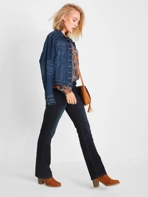 Tunika shirtowa z nadrukiem, długi rękaw bonprix