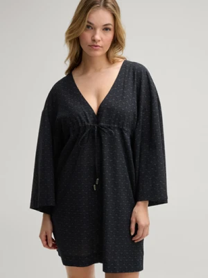 Tunika w czarnym kolorze z chabrowym wzorem Joop