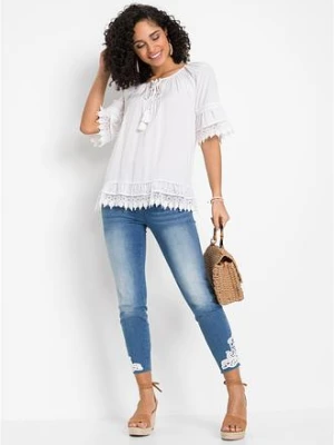 Tunika z koronką z miękkiej wiskozy bonprix