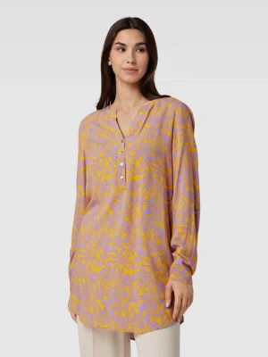Tunika z wiskozy ze wzorem na całej powierzchni montego
