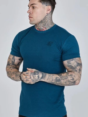 Turkusowa koszulka męska roll sleeve SikSilk