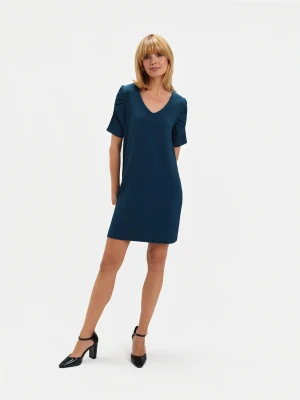 Turkusowa sukienka z efektownymi plecami Top Secret