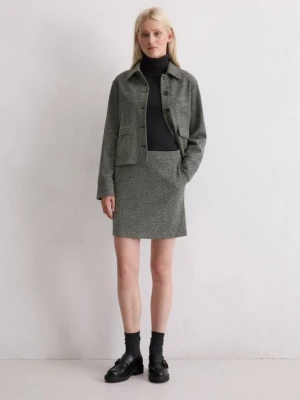 Tweedowa dżersejowa spódnica mini slim Marc O'Polo