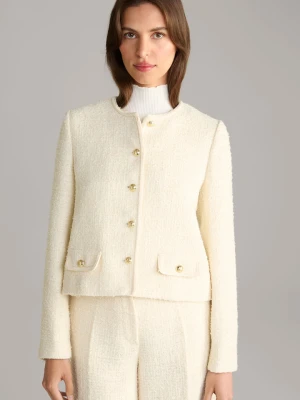 Tweedowy blezer w kremowym kolorze Joop