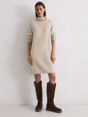 Tweedowy sweter o regularnym kroju Marc O'Polo béžová