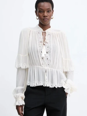 Twinset bluzka damska kolor beżowy w kwiaty 252TS2291