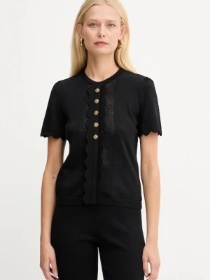 Twinset bluzka damska kolor czarny gładka 252TP3203