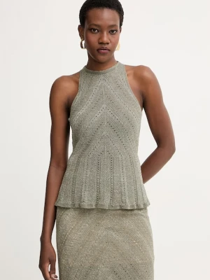 Twinset bluzka damska z lnem