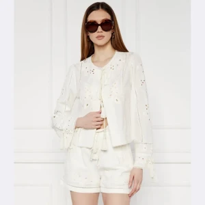 TWINSET Bluzka | Regular Fit | z dodatkiem lnu